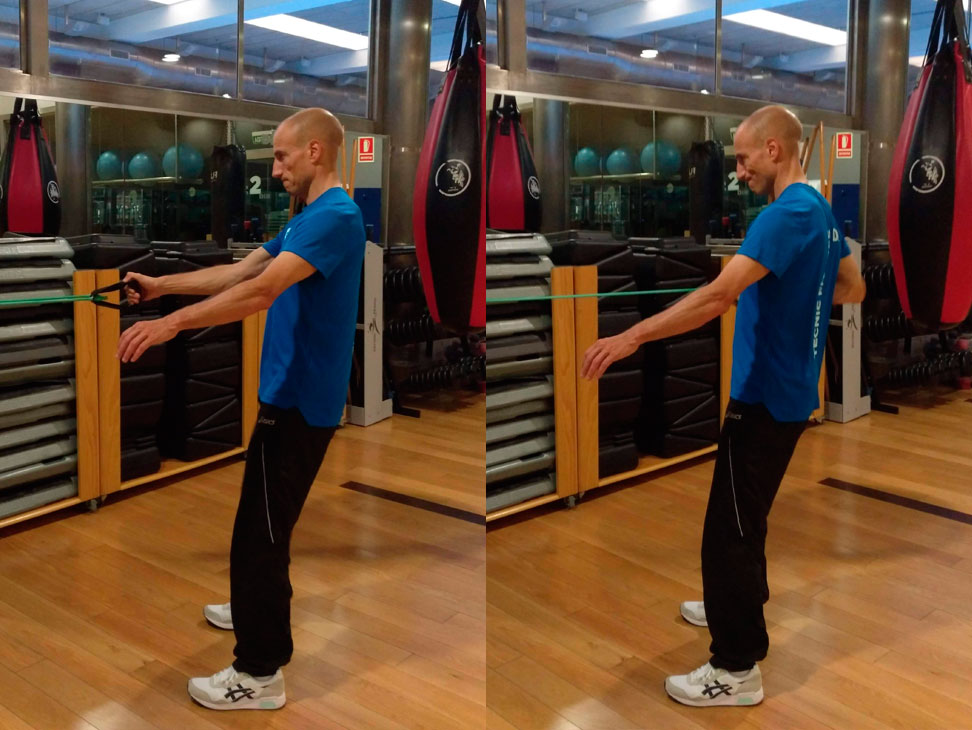 6 ejercicios con bandas elásticas para tonificar brazos, abdomen